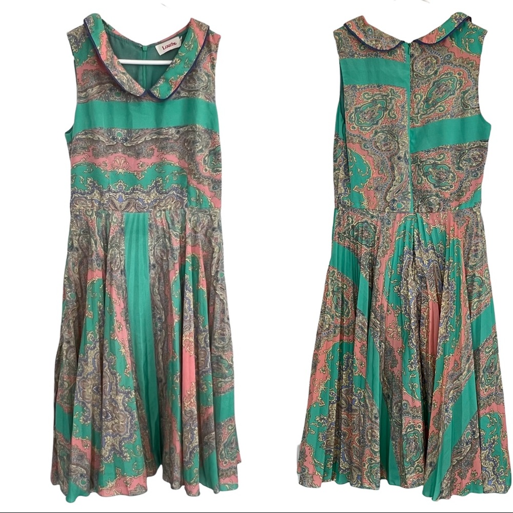 Louche London Mint Green Leah Paisley Dress UK 10/ US 6 (Small).